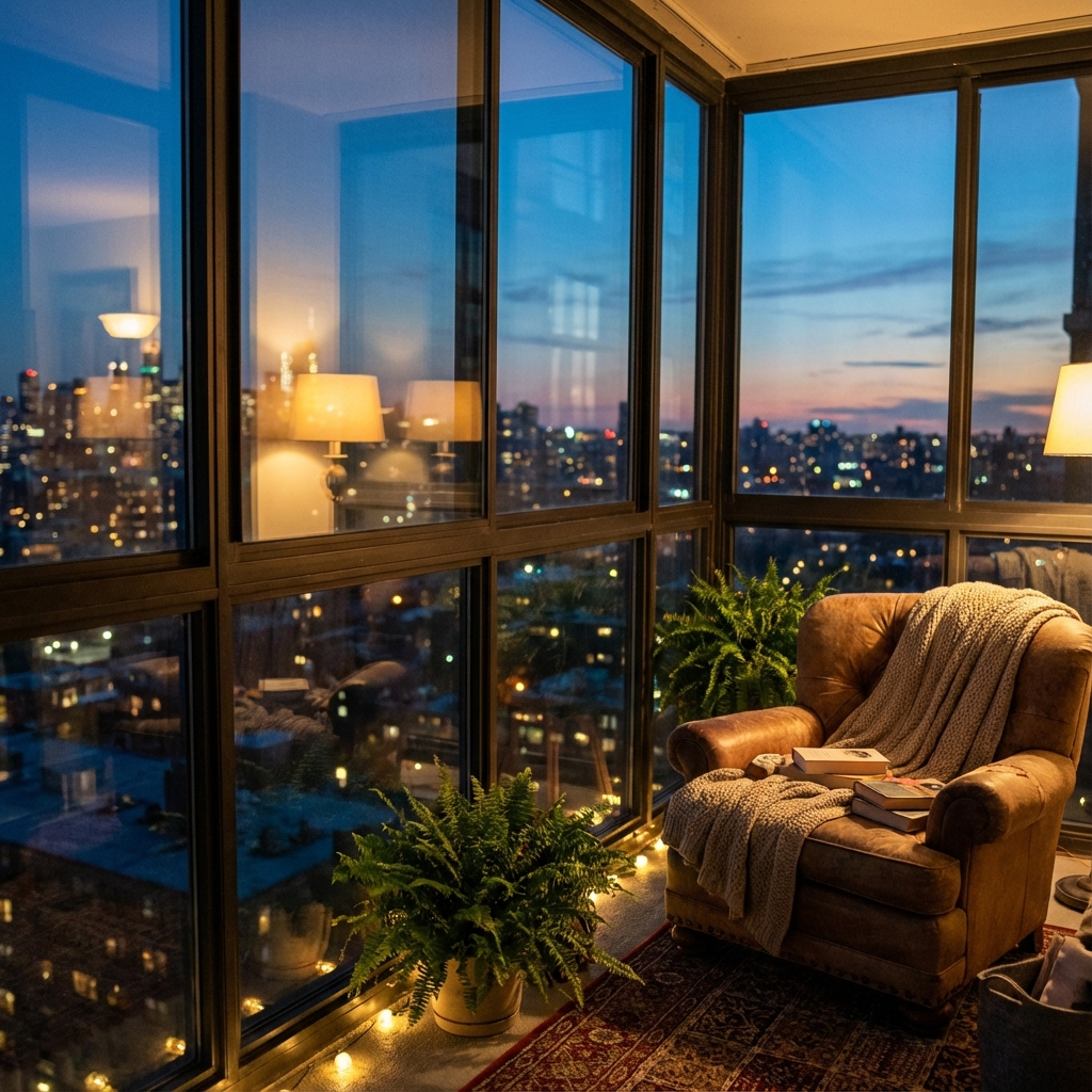 Zasklená lodžia interiér